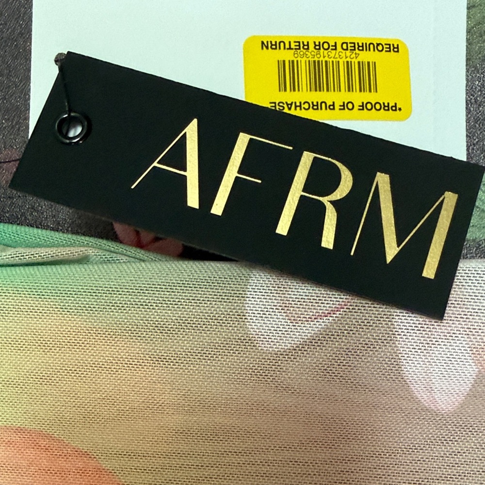 AFRM brand New!!!!Green Multi-Color Floral Mesh Tank Top - Picture 5 of 6
